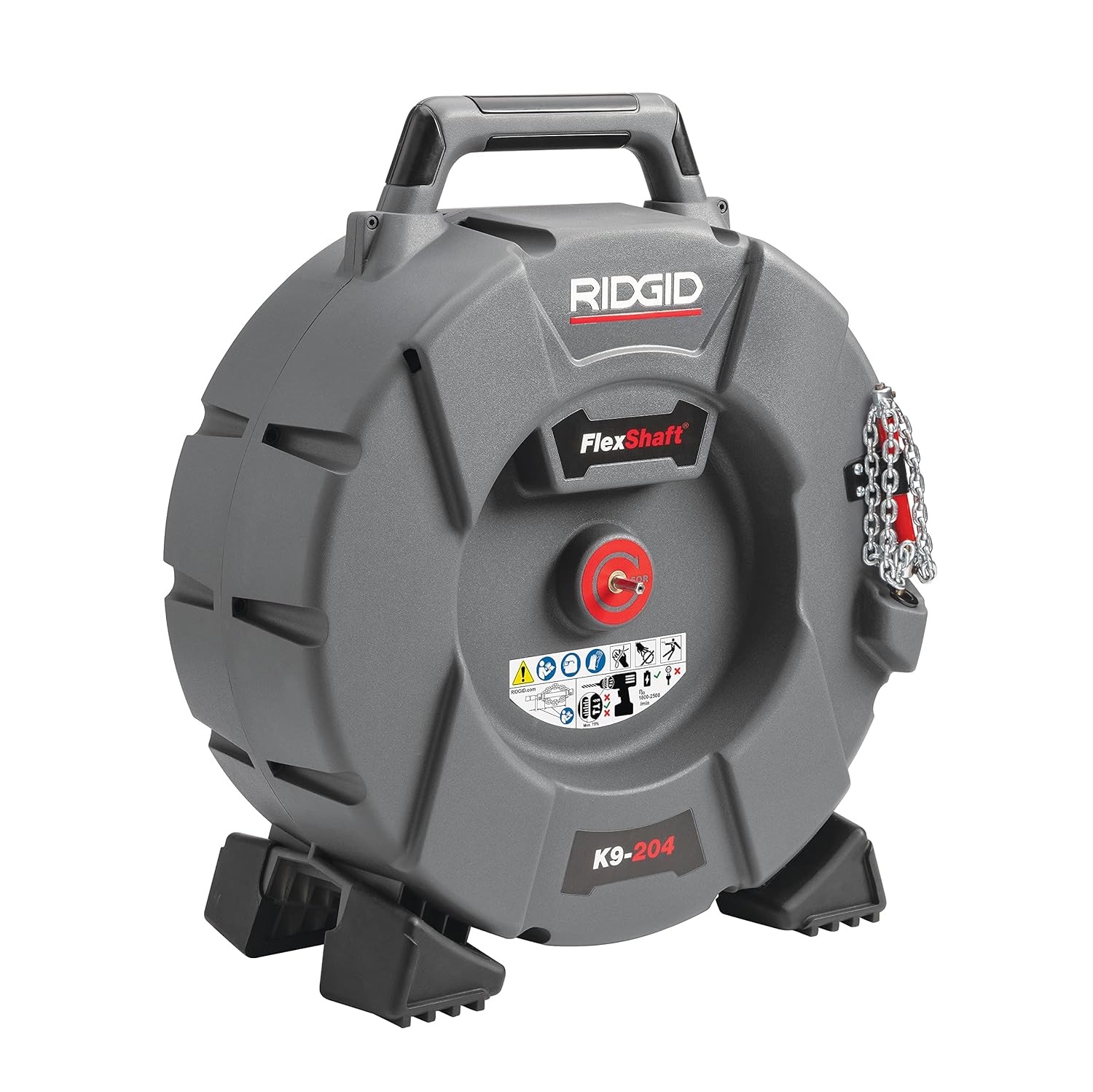 Ridgid 64273 Flex Shaft K9-204 Machine de nettoyage de canalisations pour tuyaux de 2 à 4" ; comprend : 70' de câble 5/16" et un kit