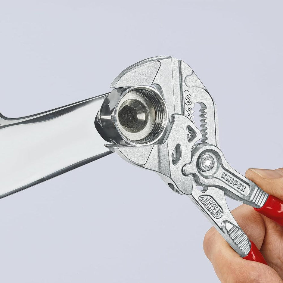 Knipex 7" Pliers Wrench & 7-1/4" Cobra Pliers Set - Chrome Vanadium Steel, Push-Button Adjustment