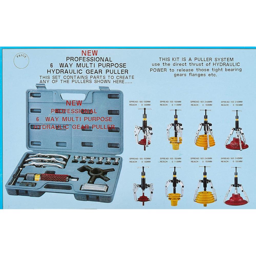 Sunex Tools 3909 - 10-Ton Hydraulic Gear Puller with 8 Pulling Combinations