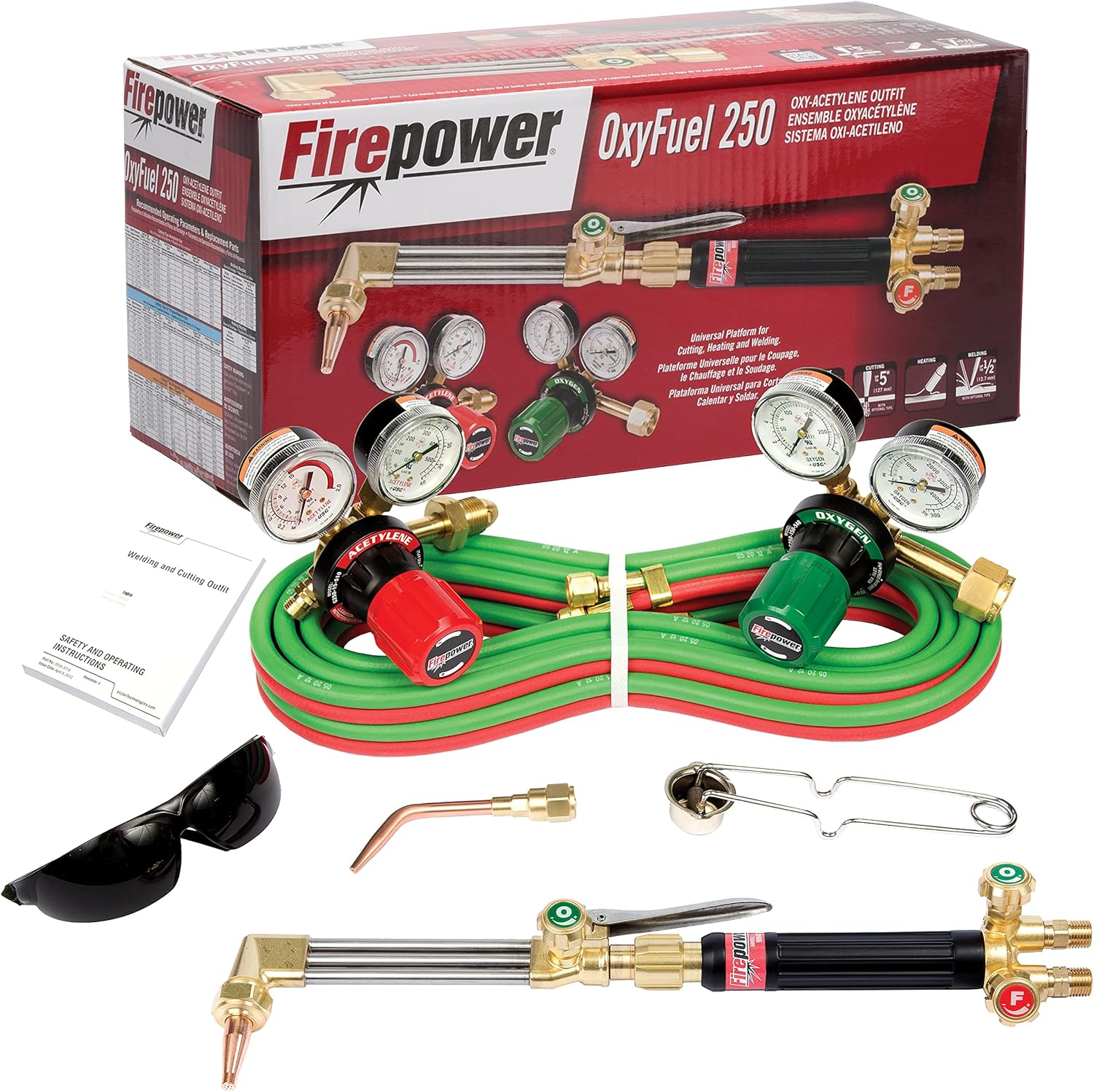Firepower 0384-2571 OxyFuel 250 Tenue de coupe et de soudage pour travaux moyens