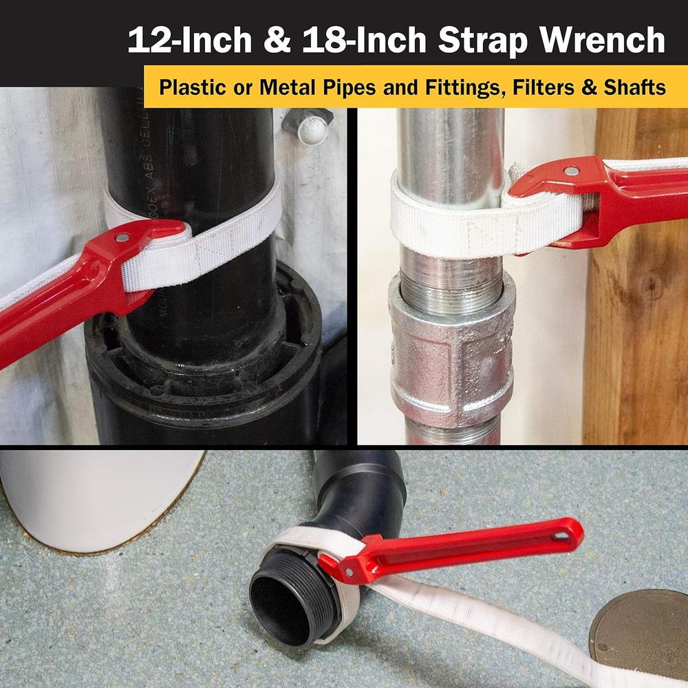 Titan Tools 21315 12 in. Handle Strap Wrench