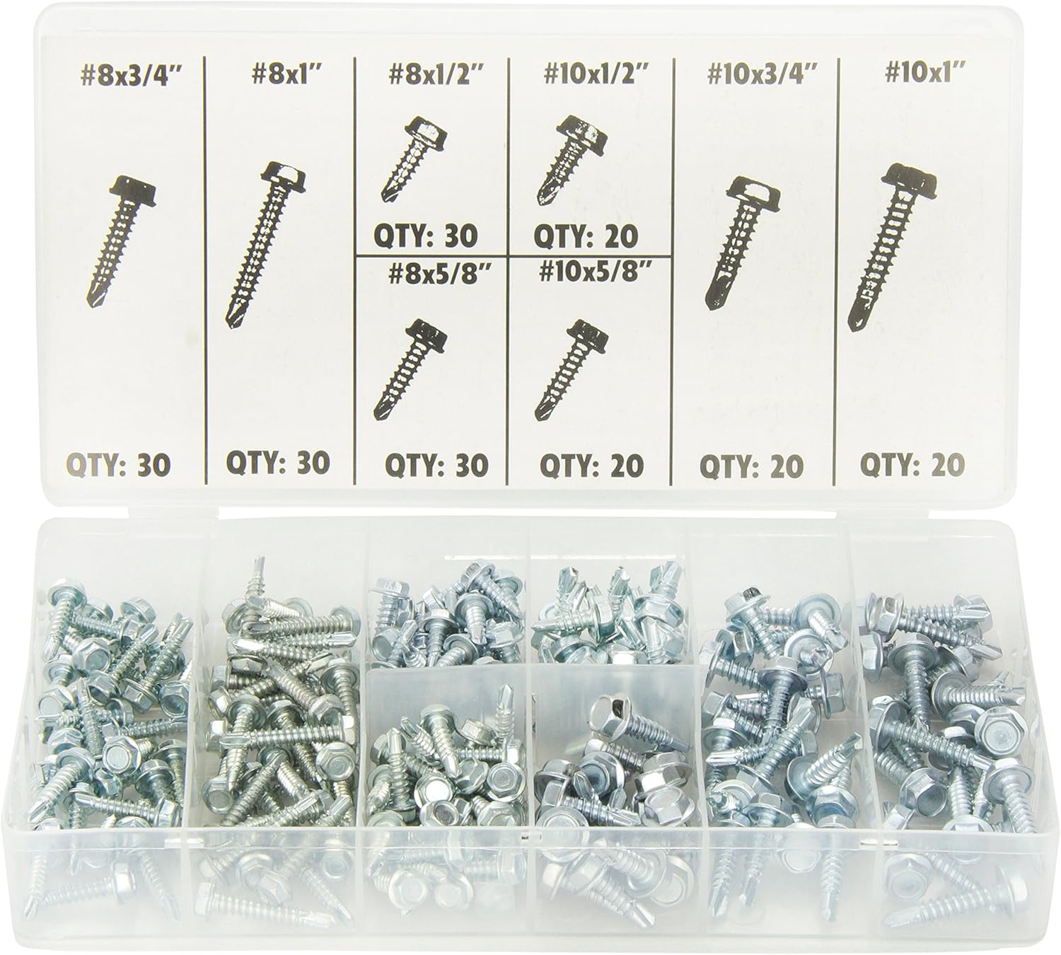 ATD Tools 349 200-Piece Hex Head Screw Assortment