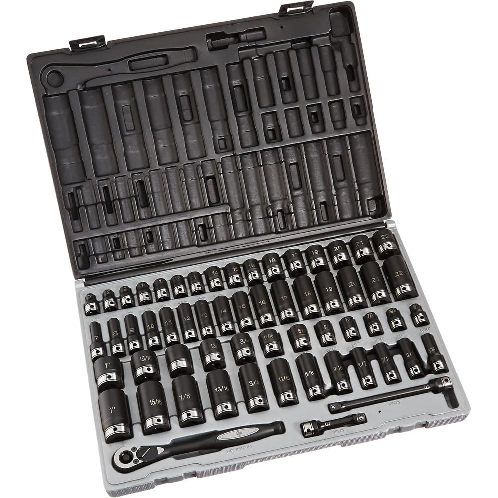 Grey Pneumatic 81259CRD 3/8" Dr. 59pc Fract. & Metric Duo-Socket Set - 12 Pt.