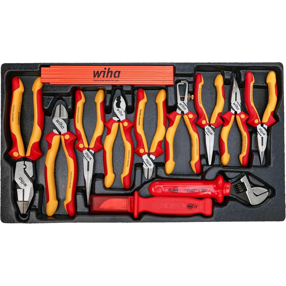 Wiha Tools 32800 80-PC INSULATED TOOL SET IN ROLLING TOOL CASE