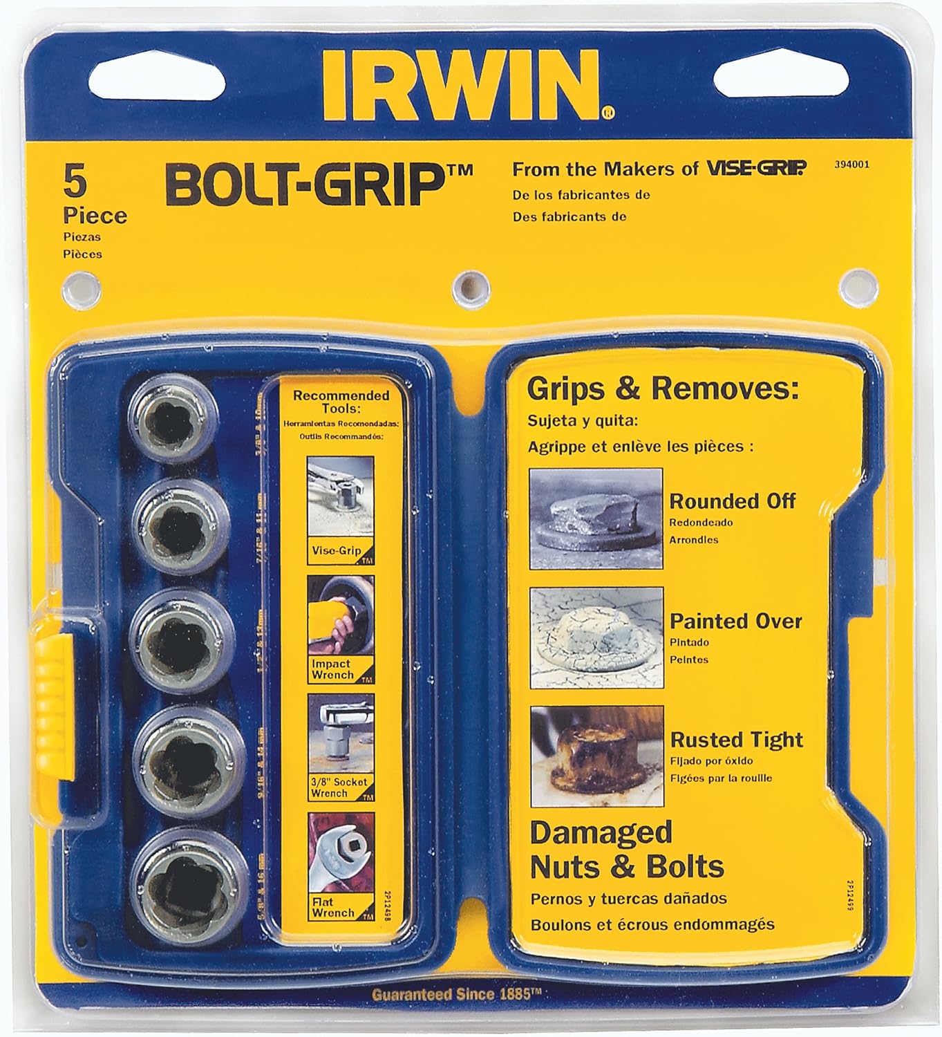 IRWIN Bolt Extractor Set, 5-Piece (394001)