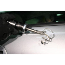 Ajax Tool Works air hammer chisel being used on a vehicle panel