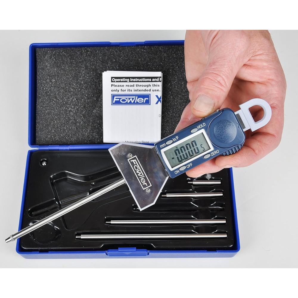 Fowler Full Warranty Xtra-Value Depth Gauge, 54-225-555-0, 0-16" Measuring Range, Inch Metric Fractions
