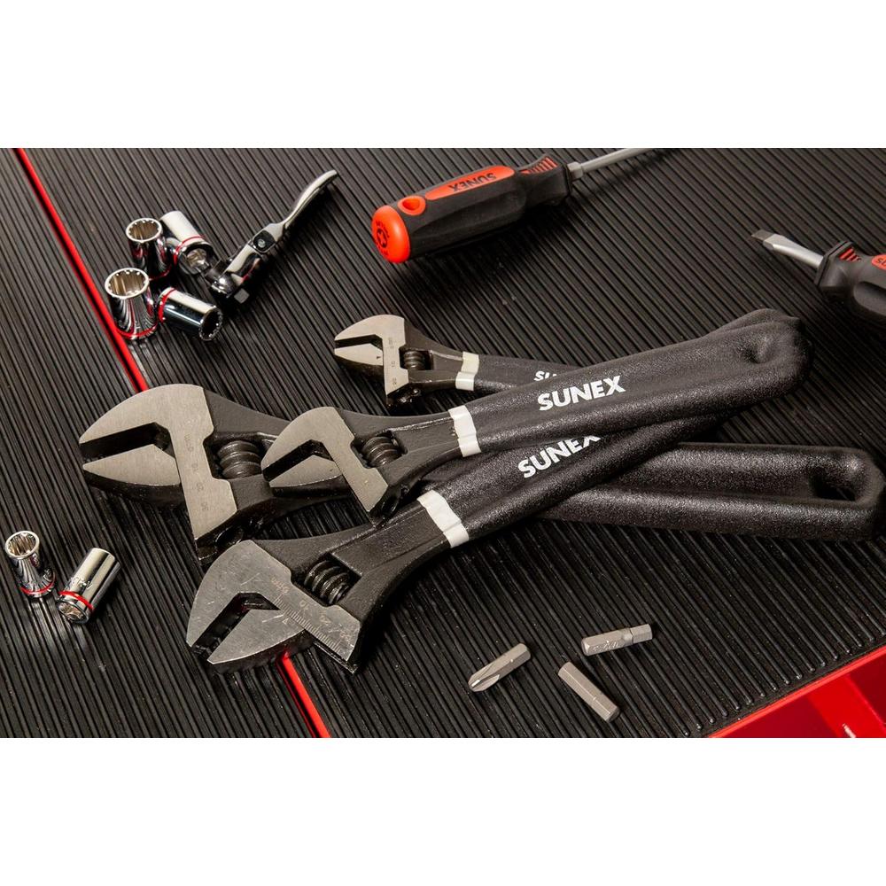 Sunex Tools 9618A 4 PC ADJUSTABLE WRENCH SET (6", 8", 10", 12")