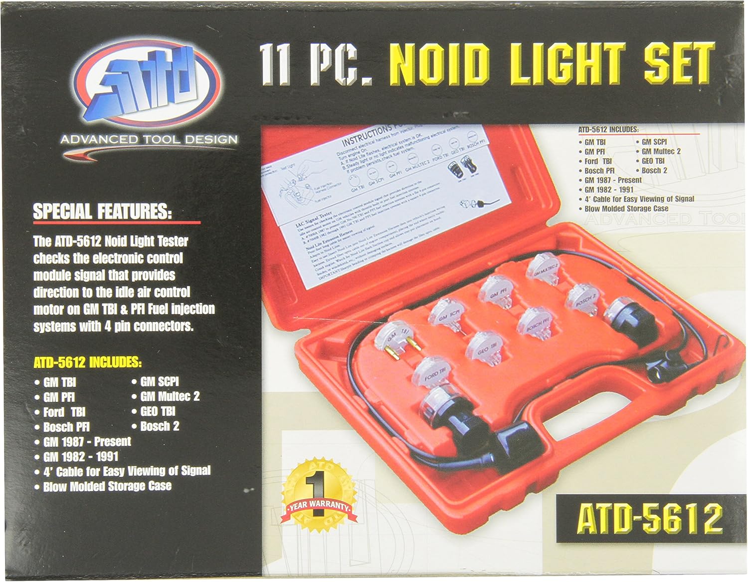 ATD Tools 5612 Lot de 11 lampes Noid