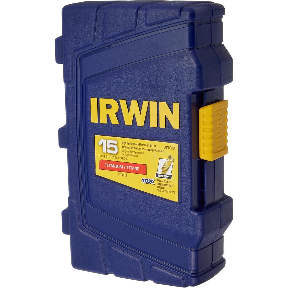 Irwin Tools 3018009 Lot de 15 forets en titane TURBOMAX SPEEDBOR PRO