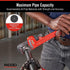 Ridgid 31020 Model 14 Heavy-Duty Straight Pipe Wrench, 14" Plumbing Wrench - Red, Small
