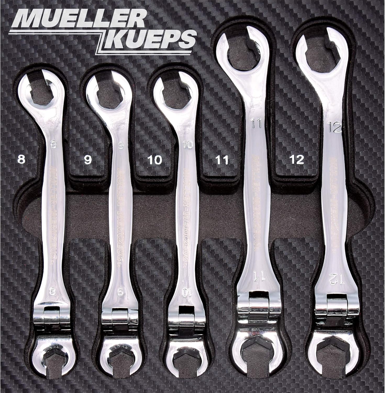 Mueller-Kueps 457 705 Line Wrench Kit. 5 Pcs. 8.9.10