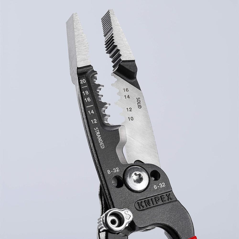 Pince à dénuder forgée Knipex 13 71 8 - Poignée recouverte de plastique antidérapant