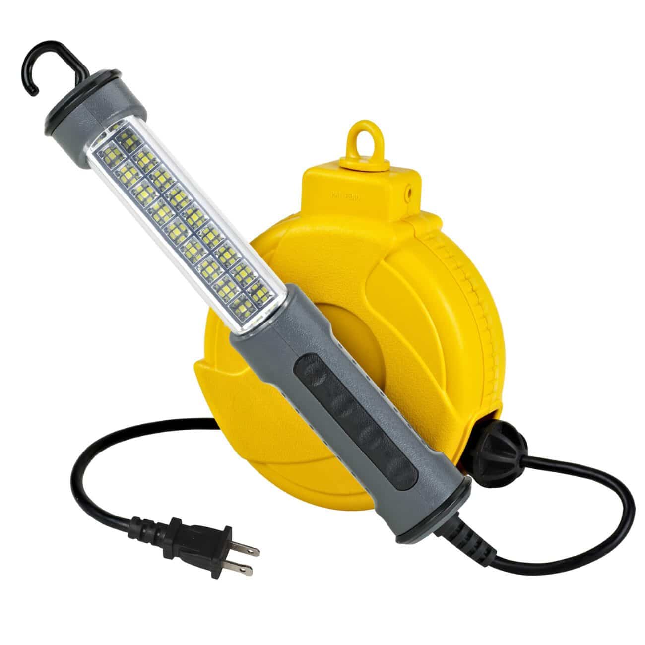 Alert Stamping 5030AM Retractable Cord Reel with LED Work Light, 30'