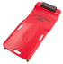 Lisle 92102 Low Profile Red Plastic Creeper - top angle view showing body-fitting design, padded headrest, and side carry handles