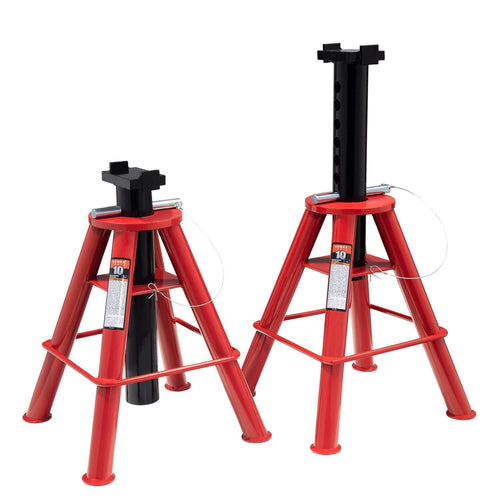 Sunex Tools 1310 10-Ton Medium Height Pin Type Jack Stands pair on white background
