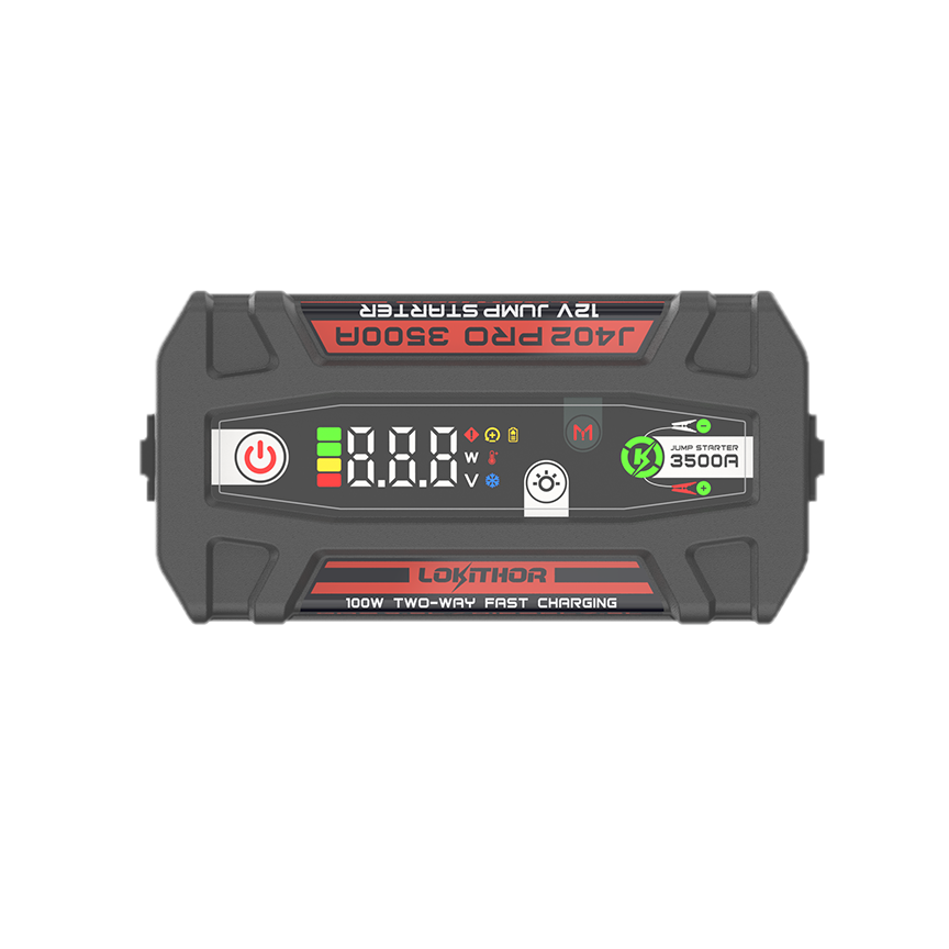Démarreur de secours et batterie externe LOKITHOR J402PRO 3500A 12V, lampe torche 3 modes 300 lumens