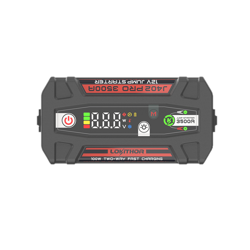 LOKITHOR J402PRO 3500A 12V Jump Starter & Power Bank, 300 Lumen 3-Mode Flashlight
