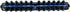 Astro Pneumatic AST-938VB 3/8" Drive V12 Locking Magnetic Socket Organizer, Blue Rail - Side View Empty