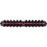 Astro Pneumatic AST-938VR 3/8" Drive V12 Locking Magnetic Socket Organizer in Red, top view showing 24 socket holders on dual rails