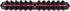 Astro Pneumatic AST-938VR 3/8" Drive V12 Locking Magnetic Socket Organizer in Red, angled view showing low-profile dual-rail design
