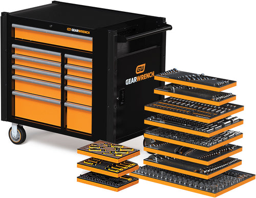 GearWrench  614-Pc Master Technician Hand Tool Set with Modular Foam Trays and Mobile Work Station