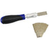 Astro Pneumatic 9531 Universal Razor Edged Scraper with 10 square blades fanned out, blue ergonomic cushion-grip handle