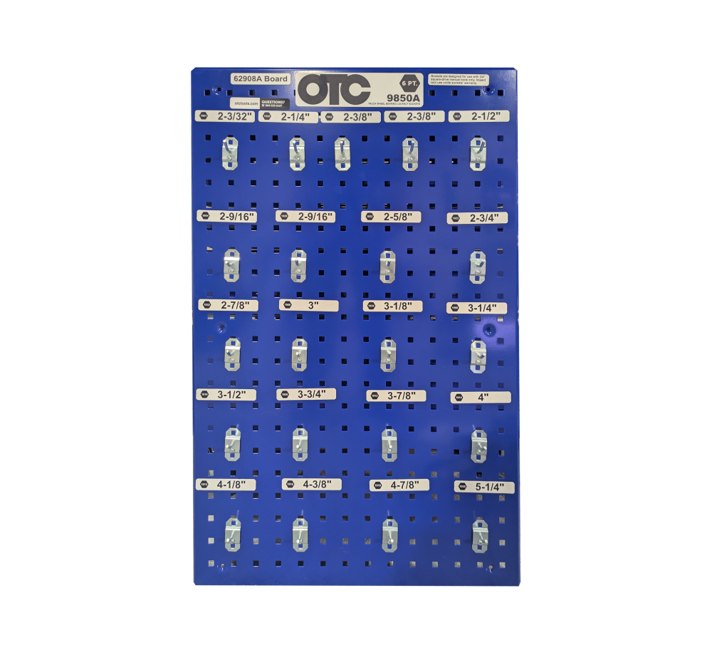 OTC Tools 9852A Wheel Bearing Locknut Socket Tool Board - Empty View