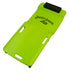 Lisle 99102 Low Profile Plastic Creeper in Neon Green, top angle view showing padded headrest and Jeepers Creeper branding
