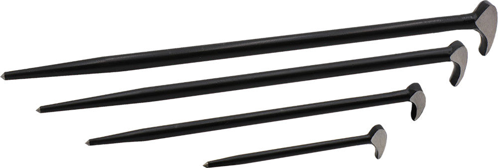 Grip-On Tools 60234 4pc H-D ROLLING PRY BAR SET, 6", 12", 16", 20"