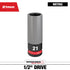 Milwaukee Tool 49-66-7806 SHOCKWAVE Impact Duty 1/2" Drive 21MM Metric Lug Nut Wheel Socket