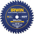Irwin Tools 1934297 40-Tooth WeldTec Cordless Circular Framing/Ripping Saw Blade, 6-1/2"