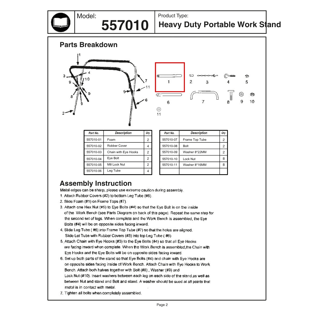 Astro Pneumatic 557010-01 Foam Arm for 557010 Work Stand (Sold Individually)