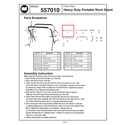 Astro Pneumatic 557010-01 Foam Arm for 557010 Work Stand (Sold Individually)