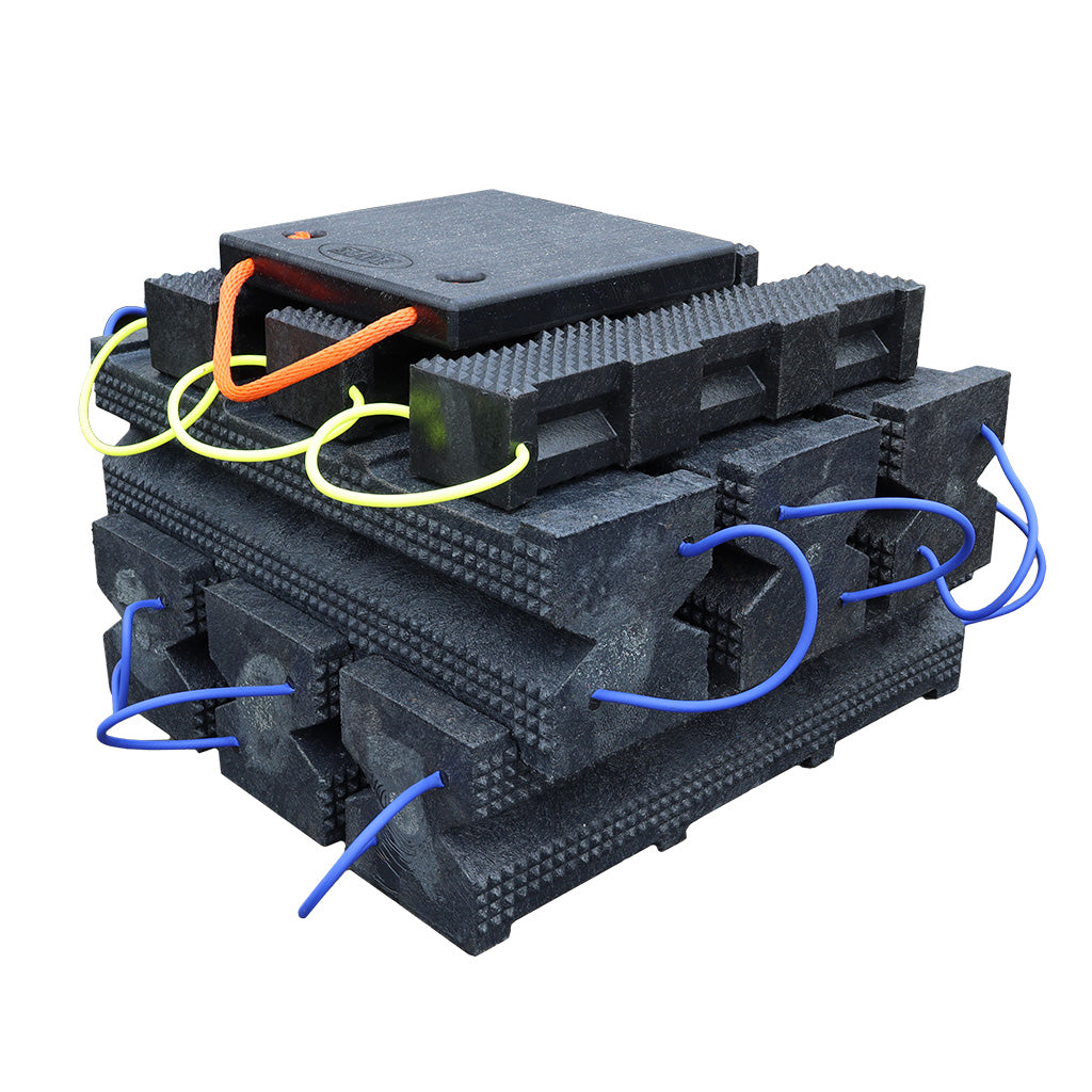 AME International 15255 FR Industrial Cribbing Kit - alternate angle view showing interlocking blocks