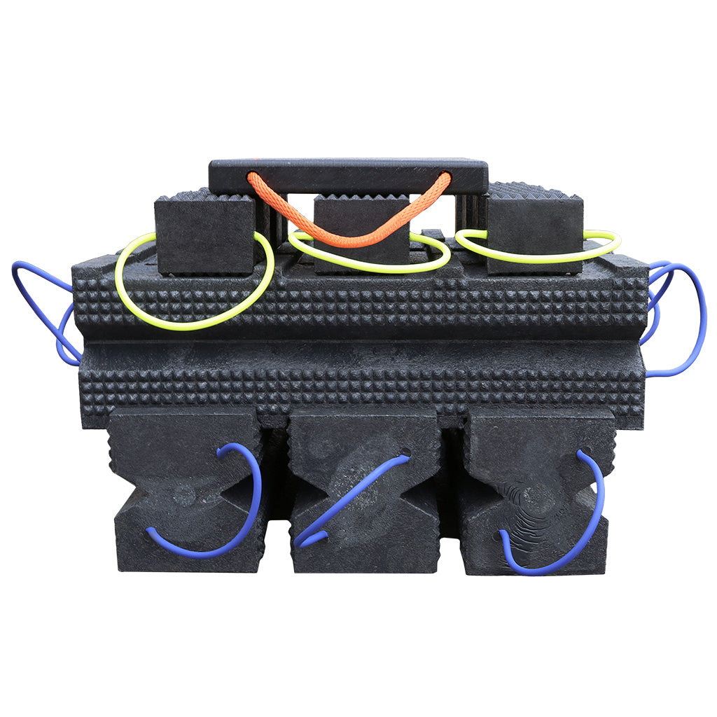 AME International 15255 10-Piece FR Industrial Stacking Cribbing Kit with Jack Plate - front view