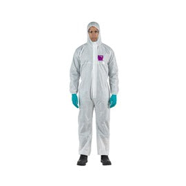 Ansell AlphaTec 1500 Model 101 SMS Disposable Coverall Large White WH15-S-92-101-04