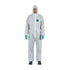 Ansell AlphaTec 1800 STANDARD Model 111 White Disposable Coverall 2XL with attached hood, front zipper, and elastic wrists