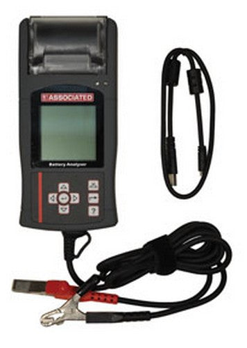 Associated Equipment 12-1015 Digital Battery System Analyzer with built-in thermal printer, test cables, and USB cable