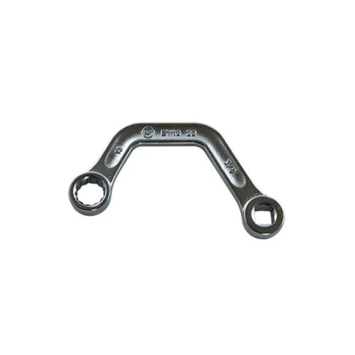 Assenmacher BY13 13mm Bypass Wrench, S-shaped chrome tool with 13mm 12-point box end and 3/8 inch drive