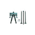 Assenmacher HTLP100 Universal Cylinder Liner Puller complete set with spring-loaded arms, threaded shafts, and silver inserts