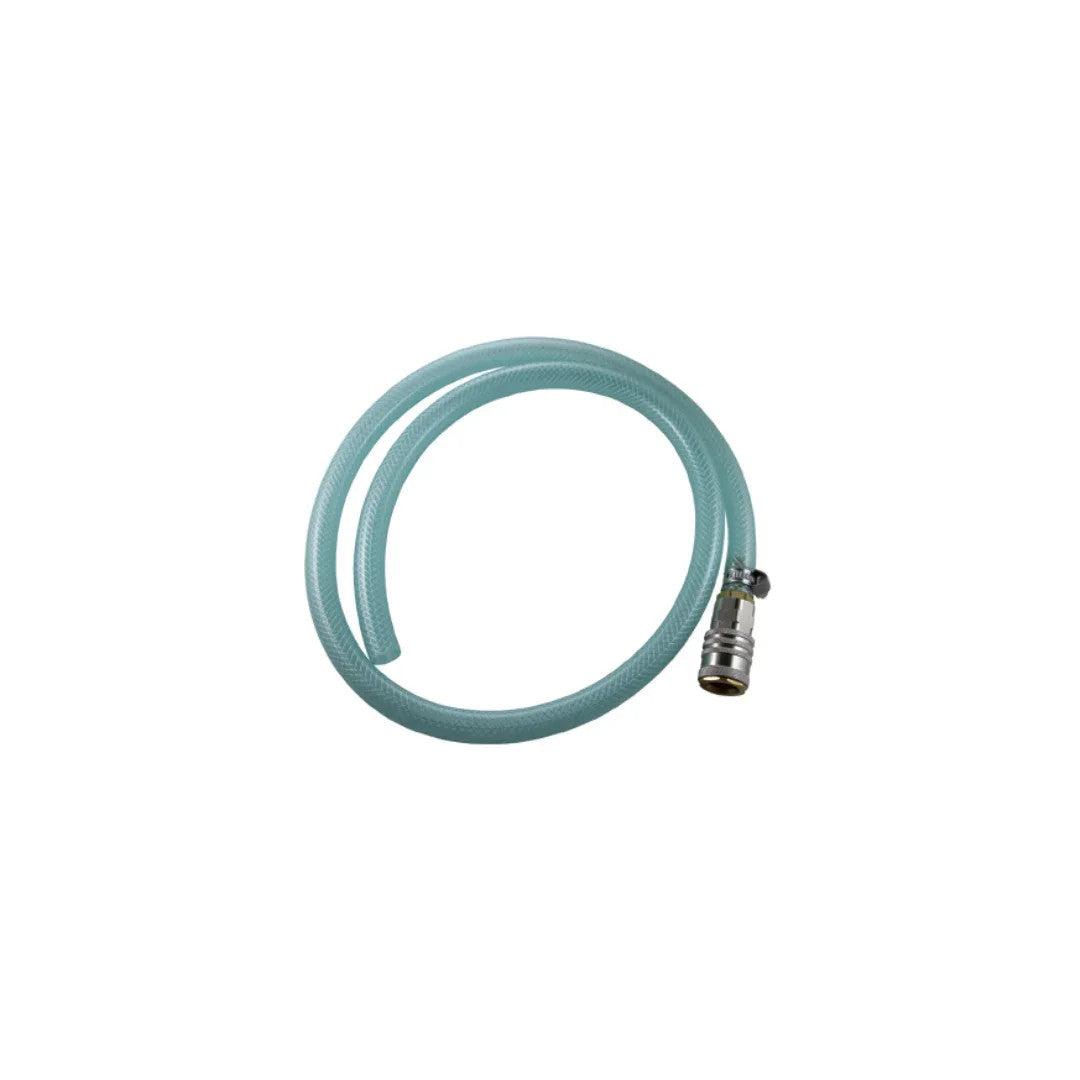Assenmacher VTC100 Volvo Truck Coolant Drain Hose coiled with quick-connect metal fitting