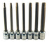 ATD Tools 13786 7 Pc. Extra Long SAE Hex Bit Socket Set - 7 individual sockets displayed upright