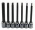 ATD Tools 13787 7-piece extra long metric hex bit socket set, 3mm to 10mm, 3/8" drive, S2 steel bits