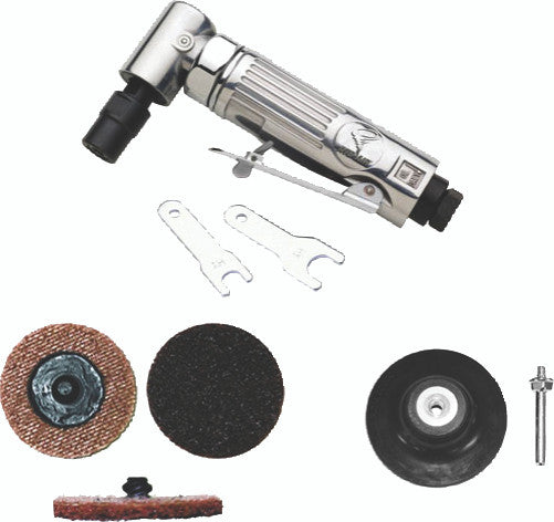 ATD Tools 21310 1/4" Mini Angle Air Die Grinder/Surface Conditioning Kit with conditioning discs and quick-change disc holder