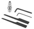 ATD Tools 2142A Air Body Saw included accessories: blades, wrenches, and quick-connect fitting