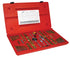 ATD Tools 276 76-Piece Fractional/Metric Tap and Die Set organized in red molded storage case
