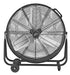 ATD Tools ATD-30324A 24" Tilting Drum Fan, black powder coat finish with rubber wheels and 3-blade aluminum design