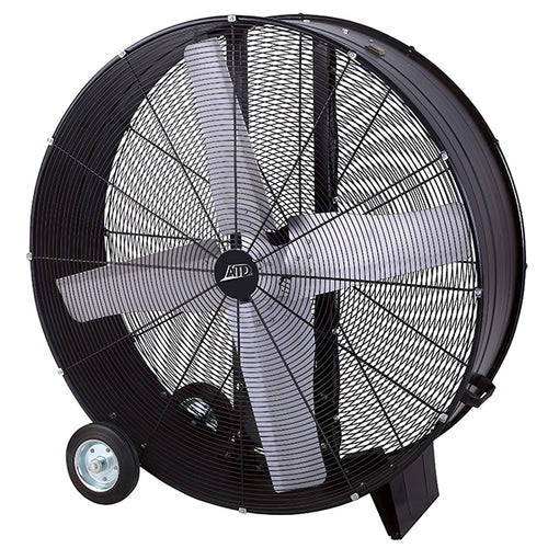 ATD Tools ATD-30342A 42-Inch Belt Drive Drum Fan with aluminum 4-blade design and rubber wheels