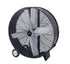 ATD Tools 30348 48-Inch Belt Drive Drum Fan with black powder coat finish and 8-inch wheels